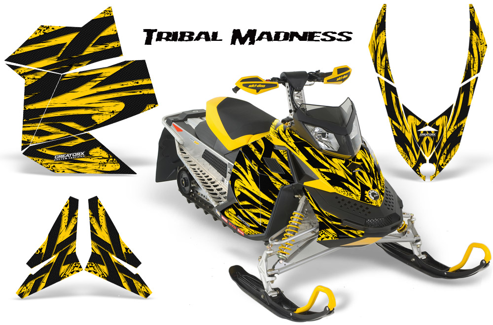 Skidoo REV XP Graphics Kit Tribal Madness Yellow YB